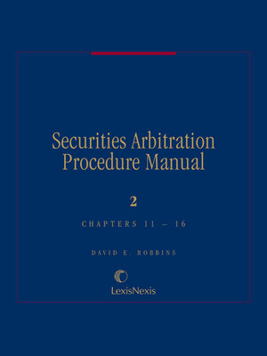 cover image of Securities Arbitration Procedure Manual